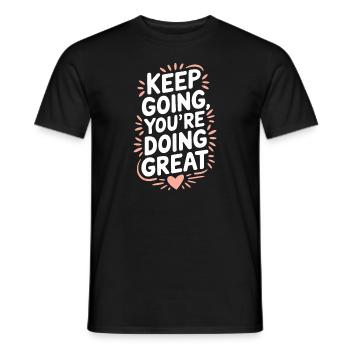 Harness Positivity And Mental Well-Being Through - Männer T-Shirt - Schwarz - Vorne - AI Model Male 178 light (178cm)