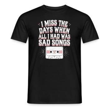 Introversion Style alternatif Émotionnel - T-shirt homme - noir - Devant - AI Model Male 178 light (178cm)