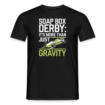 Boîte à savon alimentée par gravité Soap Box Racing Adventure pour le bricolage - T-shirt homme - noir - Devant - AI Model Male 178 light (178cm)