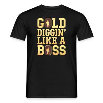 Extraction de l’or Exploitation minière Histoire Aventure Prospecteur - T-shirt homme - noir - Devant - AI Model Male 178 light (178cm)