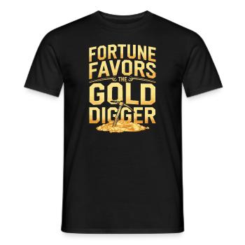 Extraction de l’or Exploitation minière Histoire Aventure Prospecteur - T-shirt homme - noir - Devant - AI Model Male 178 light (178cm)