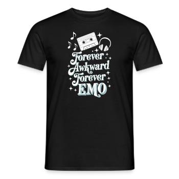 Emo Vibes and Emotional Punk Aesthetic for the - Männer T-Shirt - Schwarz - Vorne - AI Model Male 178 light (178cm)