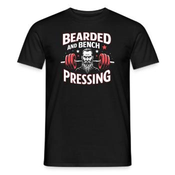 Beard Gains Fitness Enthusiast With Beard and - Men's T-Shirt - black - Front - AI Model Male 178 light (178cm)