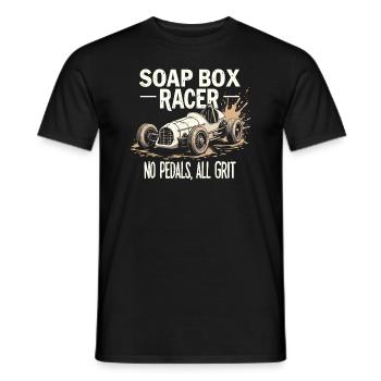 Boîte à savon alimentée par gravité Soap Box Racing Adventure pour le bricolage - T-shirt homme - noir - Devant - AI Model Male 178 light (178cm)