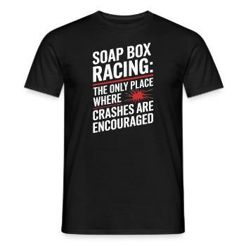 Boîte à savon alimentée par gravité Soap Box Racing Adventure pour le bricolage - T-shirt homme - noir - Devant - AI Model Male 178 light (178cm)