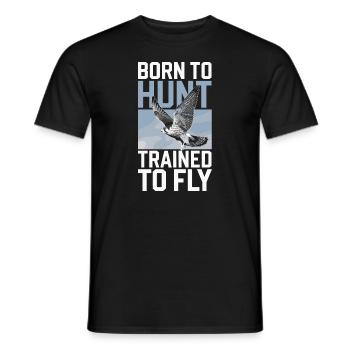 Explore the Art of Falconry with Magnificent Birds - Men's T-Shirt - black - Front - AI Model Male 178 light (178cm)