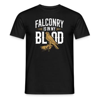 Explore the Art of Falconry with Magnificent Birds - Men's T-Shirt - black - Front - AI Model Male 178 light (178cm)