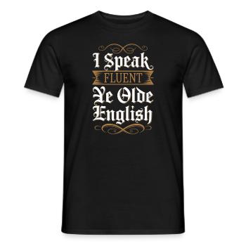 Foire Renaissance tenue Médiéval Ren Faire - T-shirt homme - noir - Devant - AI Model Male 178 light (178cm)