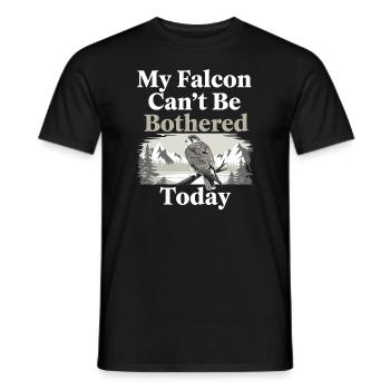 Explore the Art of Falconry with Magnificent Birds - Men's T-Shirt - black - Front - AI Model Male 178 light (178cm)