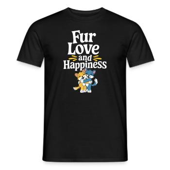Furry Fandom Enthusiast Cosplay Fun and Fursuiting - Men's T-Shirt - black - Front - AI Model Male 178 light (178cm)