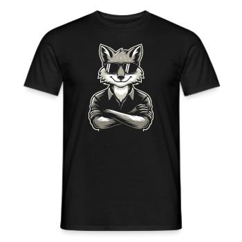 Furry Fandom Enthusiast Cosplay Fun and Fursuiting - Men's T-Shirt - black - Front - AI Model Male 178 light (178cm)