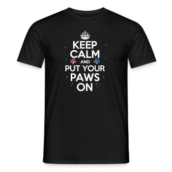 Furry Fandom Enthusiast Cosplay Fun and Fursuiting - Men's T-Shirt - black - Front - AI Model Male 178 light (178cm)