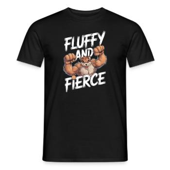 Furry Fandom Enthusiast Cosplay Fun and Fursuiting - Men's T-Shirt - black - Front - AI Model Male 178 light (178cm)