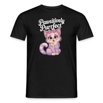 Furry Fandom Enthusiast Cosplay Fun and Fursuiting - Men's T-Shirt - black - Front - AI Model Male 178 light (178cm)