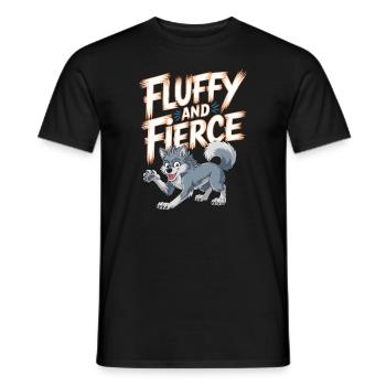 Furry Fandom Enthusiast Cosplay Fun and Fursuiting - Men's T-Shirt - black - Front - AI Model Male 178 light (178cm)