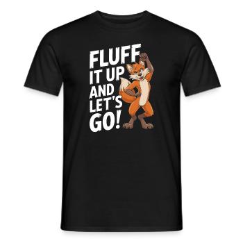 Furry Fandom Enthusiast Cosplay Fun and Fursuiting - Men's T-Shirt - black - Front - AI Model Male 178 light (178cm)