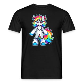 Furry Fandom Enthusiast Cosplay Fun and Fursuiting - Men's T-Shirt - black - Front - AI Model Male 178 light (178cm)