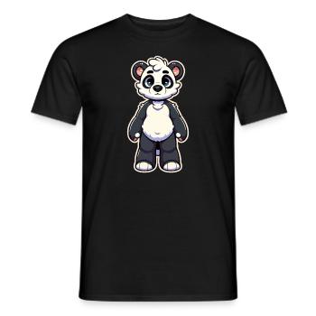 Furry Fandom Enthusiast Cosplay Fun and Fursuiting - Men's T-Shirt - black - Front - AI Model Male 178 light (178cm)
