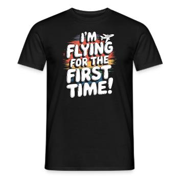 My First Plane Ride First Time Flying Adventure - Men's T-Shirt - black - Front - AI Model Male 178 light (178cm)