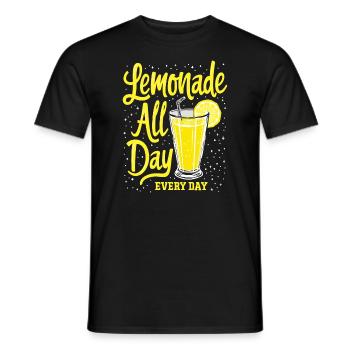 Refreshing Lemonade Vibes: Perfect for Lemonade - Men's T-Shirt - black - Front - AI Model Male 178 light (178cm)