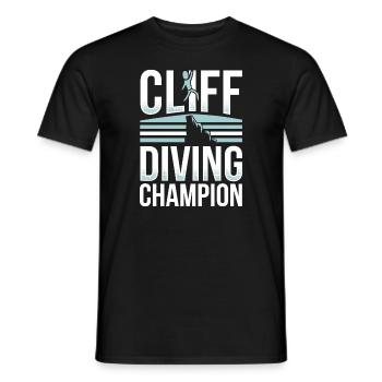 Plongée de falaise Sports d’aventure Thrill Seeker - T-shirt homme - noir - Devant - AI Model Male 178 light (178cm)