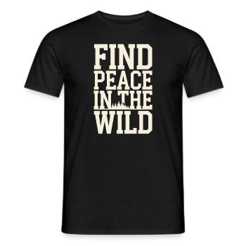 Guérison de la nature et bien-être grâce à - T-shirt homme - noir - Devant - AI Model Male 178 light (178cm)