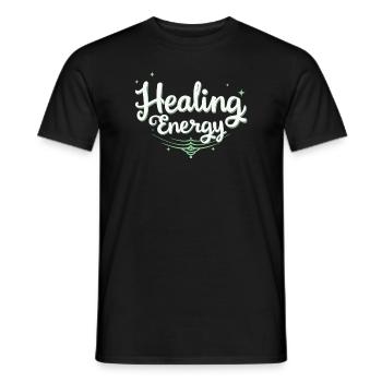 Nature Healing and Wellness Connection Through - Men's T-Shirt - black - Front - AI Model Male 178 light (178cm)