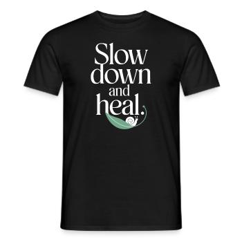 Voyage de guérison émotionnelle vers la pleine conscience et - T-shirt homme - noir - Devant - AI Model Male 178 light (178cm)