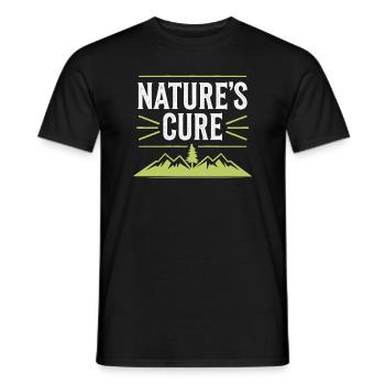 Guérison de la nature et bien-être grâce à - T-shirt homme - noir - Devant - AI Model Male 178 light (178cm)