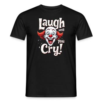 Mélancolique Triste Clown Art émotionnel Exploration - T-shirt homme - noir - Devant - AI Model Male 178 light (178cm)