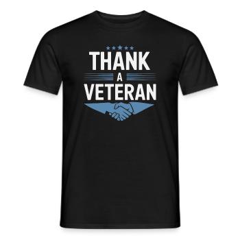 Honor Veterans Day with Patriotism and Military - Männer T-Shirt - Schwarz - Vorne - AI Model Male 178 light (178cm)