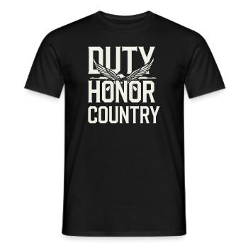 Honor Veterans Day with Patriotism and Military - Men's T-Shirt - black - Front - AI Model Male 178 light (178cm)