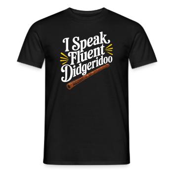 Didgeridoo Player Embracing Aboriginal Instrument - Männer T-Shirt - Schwarz - Vorne - AI Model Male 178 light (178cm)