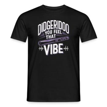 Didgeridoo Player Embracing Aboriginal Instrument - Männer T-Shirt - Schwarz - Vorne - AI Model Male 178 light (178cm)