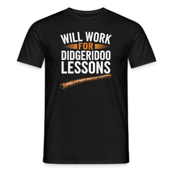 Didgeridoo Player Embracing Aboriginal Instrument - Männer T-Shirt - Schwarz - Vorne - AI Model Male 178 light (178cm)