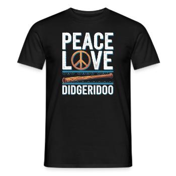 Didgeridoo Player Embracing Aboriginal Instrument - Männer T-Shirt - Schwarz - Vorne - AI Model Male 178 light (178cm)