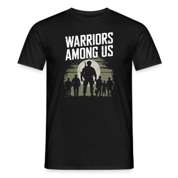 Honor Veterans Day with Patriotism and Military - Men's T-Shirt - black - Front - AI Model Male 178 light (178cm)