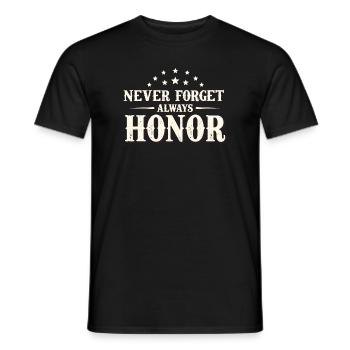 Honor Veterans Day with Patriotism and Military - Men's T-Shirt - black - Front - AI Model Male 178 light (178cm)