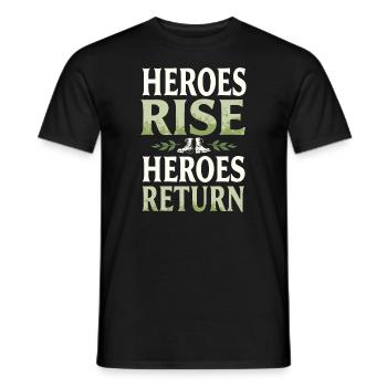 Honor Veterans Day with Patriotism and Military - Men's T-Shirt - black - Front - AI Model Male 178 light (178cm)