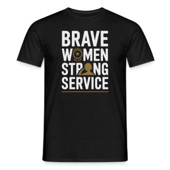 Honor Veterans Day with Patriotism and Military - Men's T-Shirt - black - Front - AI Model Male 178 light (178cm)