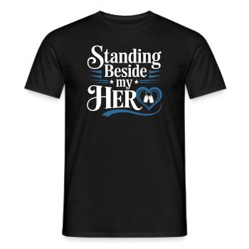 Honor Veterans Day with Patriotism and Military - Men's T-Shirt - black - Front - AI Model Male 178 light (178cm)