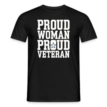 Honor Veterans Day with Patriotism and Military - Men's T-Shirt - black - Front - AI Model Male 178 light (178cm)