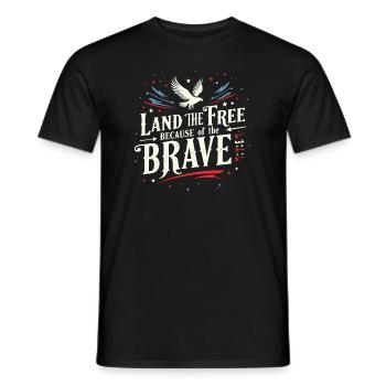 Honor Veterans Day with Patriotism and Military - Men's T-Shirt - black - Front - AI Model Male 178 light (178cm)
