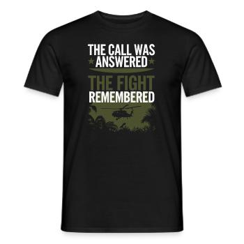 Honor the Vietnam veterans with patriotism and - Men's T-Shirt - black - Front - AI Model Male 178 light (178cm)