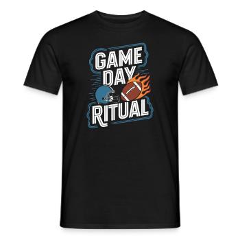 Touchdown Time For Football Fans and - Men's T-Shirt - black - Front - AI Model Male 178 light (178cm)