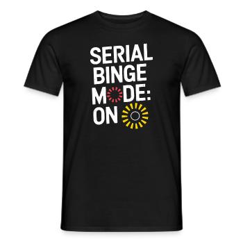 Binge Watching TV Marathon for Streaming Addicts - Men's T-Shirt - black - Front - AI Model Male 178 light (178cm)