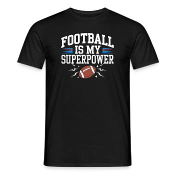 L’heure de l’atterrissage pour les fans de football et - T-shirt homme - noir - Devant - AI Model Male 178 light (178cm)