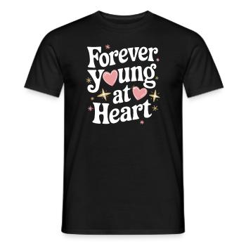 Forever Young At Heart Embrace Life's Vibrant - Männer T-Shirt - Schwarz - Vorne - AI Model Male 178 light (178cm)