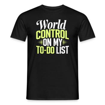 Conspiration mondiale du Nouvel Ordre Mondial - T-shirt homme - noir - Devant - AI Model Male 178 light (178cm)
