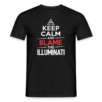Conspiration mondiale du Nouvel Ordre Mondial - T-shirt homme - noir - Devant - AI Model Male 178 light (178cm)